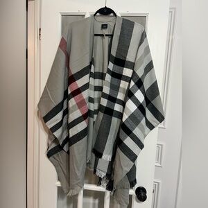 Plaid Over the Shoulder Shawl!